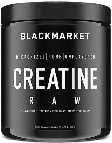 BlackMarket Labs Creatine RAW 60 servings|Creatine|Mass For Life|