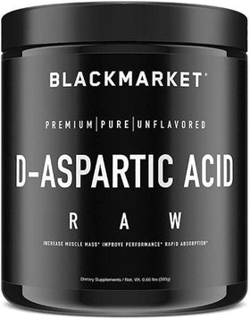BlackMarket Labs D-Aspartic Acid Raw 60 servings|D-Aspartic Acid|Mass For Life|
