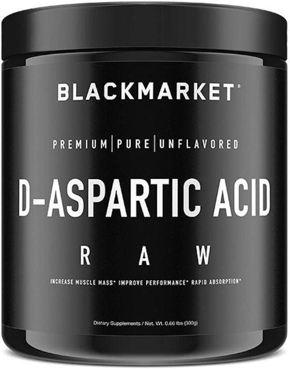 BlackMarket Labs D-Aspartic Acid Raw 60 servings|D-Aspartic Acid|Mass For Life|
