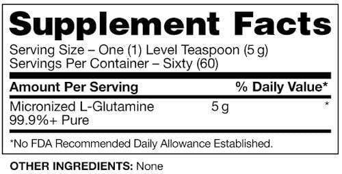BlackMarket Labs L-Glutamine RAW 60 servings|Glutamine|Mass For Life|
