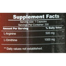 Body and Fitness L-Arginine & L-Ornithine 750 mg 250 Capsules|Amino Acids|Mass For Life|
