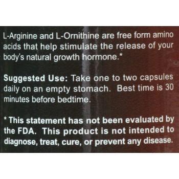Body and Fitness L-Arginine & L-Ornithine 750 mg 250 Capsules|Amino Acids|Mass For Life|