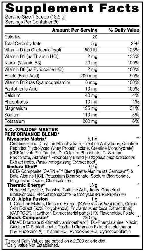 BSN NO Xplode Legendary 30 servings|Pre-Workout|Mass For Life|