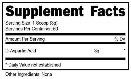 DAS Labs Bucked Up D Aspartic Acid 60 servings|D-Aspartic Acid|Mass For Life|