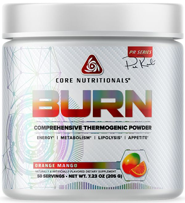 Core Nutritionals Burn Thermogenic Powder 50 Servings peach