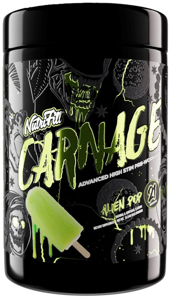 NutriFitt Carnage Advanced High Stim Pre-Workout|Pre-Workout|Mass For Life|