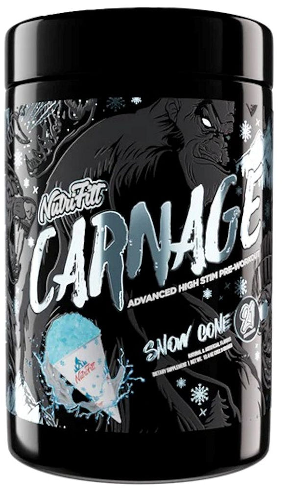 NutriFitt Carnage Advanced High Stim Pre-Workout|Pre-Workout|Mass For Life|
