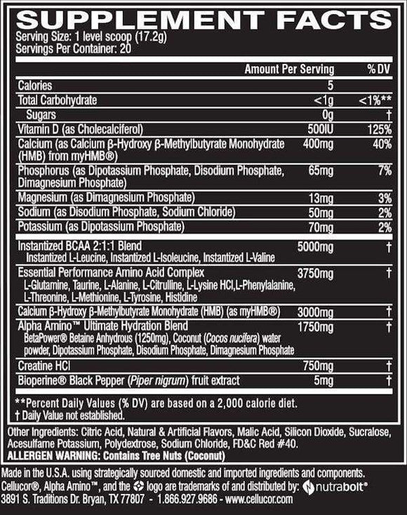 Cellucor Alpha Amino Ultimate 20 servings|Recovery|Mass For Life|