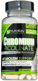 Nutrakey Chromium Picolinate 100 Capsules|Sugar Control|Mass For Life|