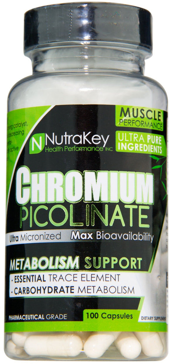 Nutrakey Chromium Picolinate 100 Capsules|Sugar Control|Mass For Life|