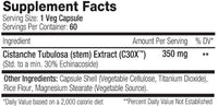 Serious Nutrition Solutions Cistanche XT SNS fact