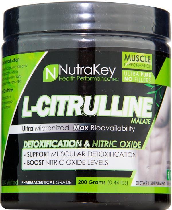 NutraKey Citrulline Malate Powder 100 serving Muscle Pumps