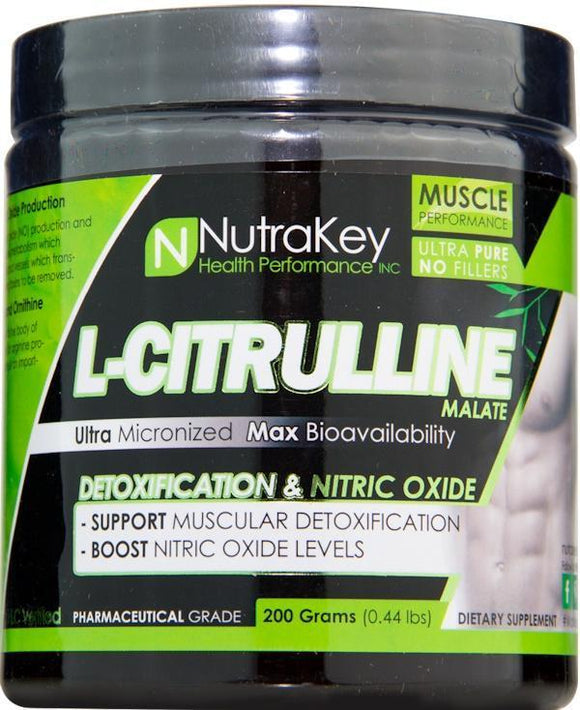 NutraKey Citrulline Malate Powder 100 servings|Muscle Pumps|Mass For Life|