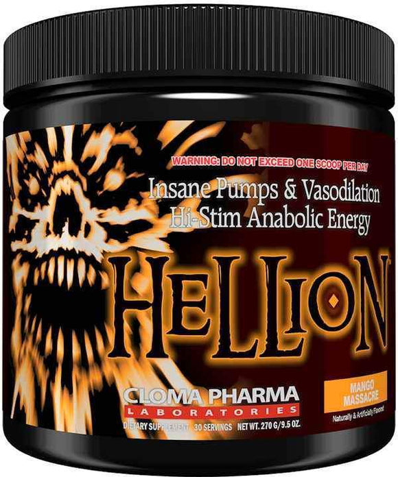 Cloma Pharma Hellion 30 servings|Pre Workout|Mass For Life|