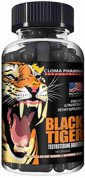 Cloma Pharma Black Tiger 100 Caps|Test Booster|Mass For Life|