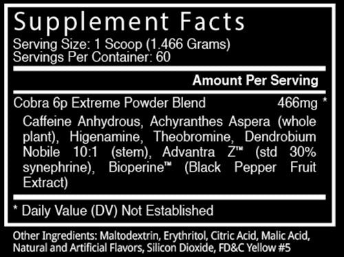 Blackstone Labs Cobra 6 Thermogenic Fat Burner|Appetite Control|Mass For Life|