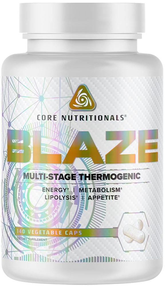 Core Nutritionals Blaze Multi-Stage Thermogenic 140 Veg-Capsules|Fat Burner|Mass For Life|