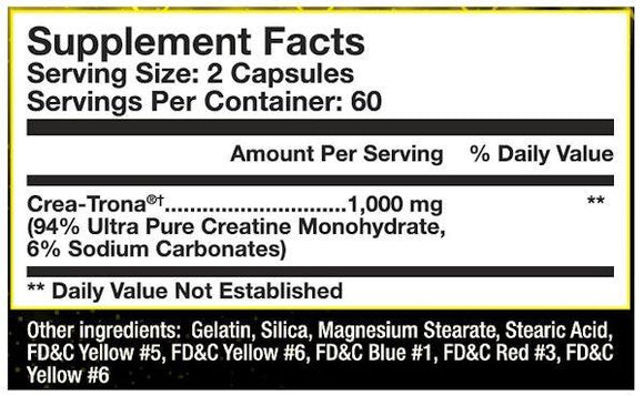 FlexFlex Crea-Tona Capsules|Creatine|Mass For Life|