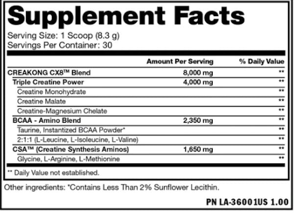 Mutant Creakong CX8 Creatine fact