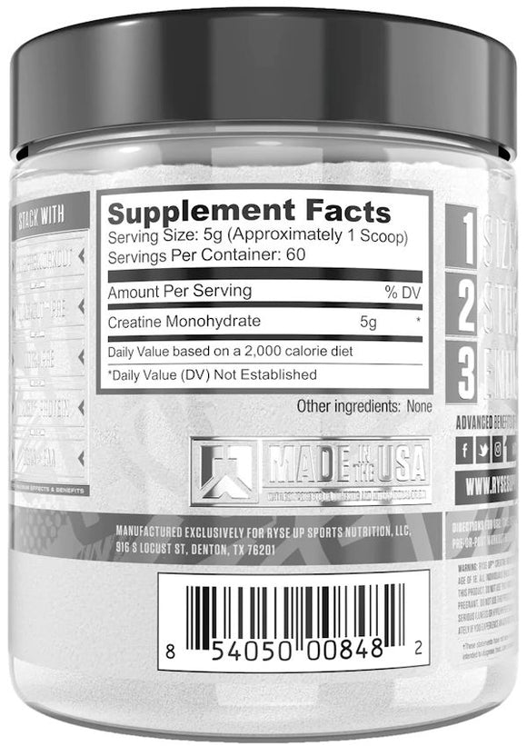 Ryse Supplements Creatine Monohydrate|Creatine|Mass For Life|