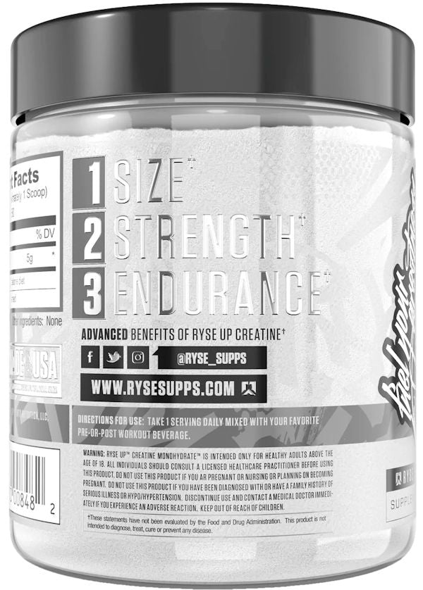 Ryse Supplements Creatine Monohydrate big muscles