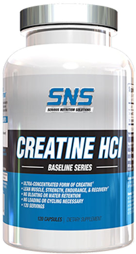 SNS Serious Nutrition Solutions Creatine HCI 120 caps|Creatine|Mass For Life|