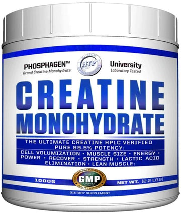 Hi-Tech Pharmaceuticals Creatine Monohydrate 1000g 200 servings|Creatine|Mass For Life|