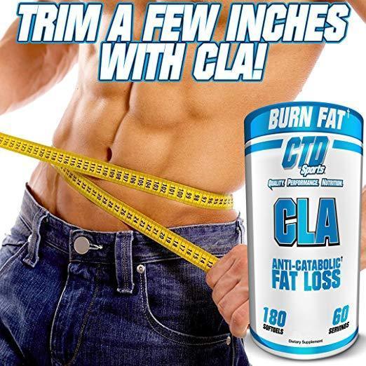 CTD Sports CLA Non Stim Fat Burner 180 softgels|CLA|Mass For Life|