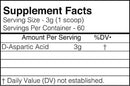BlackMarket Labs D-Aspartic Acid Raw 60 servings|D-Aspartic Acid|Mass For Life|