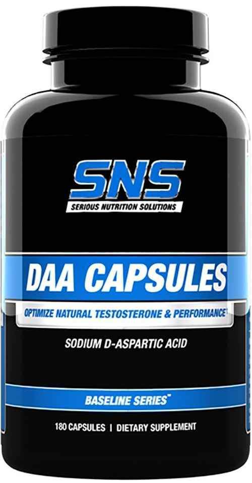 SNS Serious Nutrition Solutions DAA 180 Caps|D-Aspartic Acid|Mass For Life|