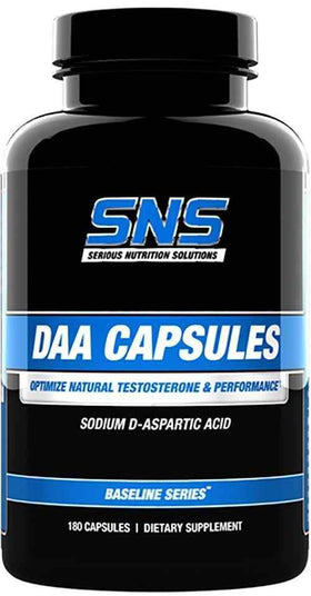 SNS Serious Nutrition Solutions DAA 180 Caps|D-Aspartic Acid|Mass For Life|