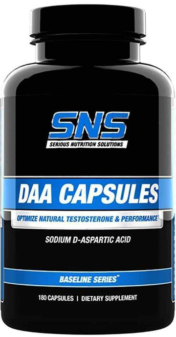 SNS Serious Nutrition Solutions DAA 180 Caps|D-Aspartic Acid|Mass For Life|