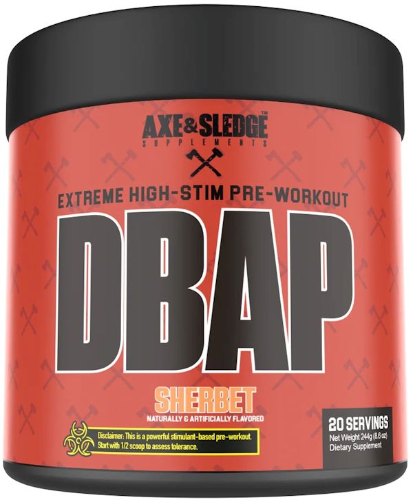 DBAP High Stim Pre workout Axe & Sledge muscle pumps