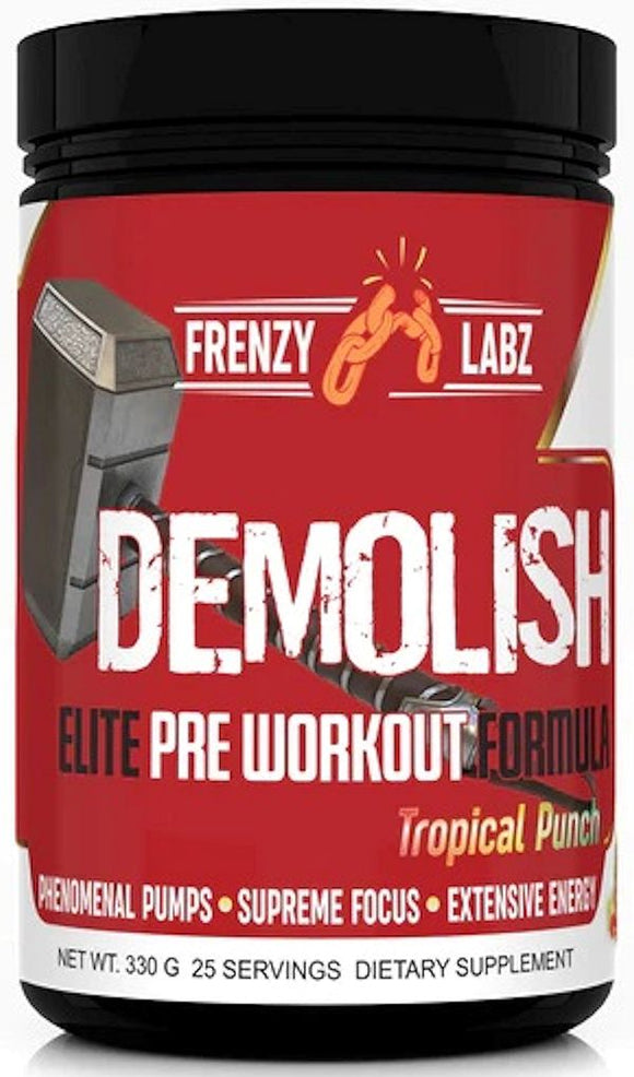 Frenzy Labz Demolish High Stim Pre-Workout|Pre-Workout|Mass For Life|