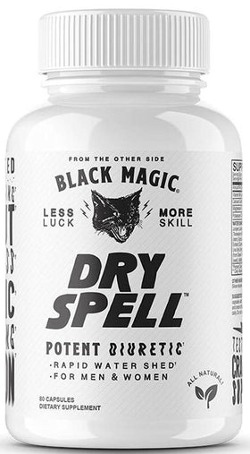 Black Magic Supply Dry Spell Natural Diuretic 80 Capsules|Diuretics|Mass For Life|