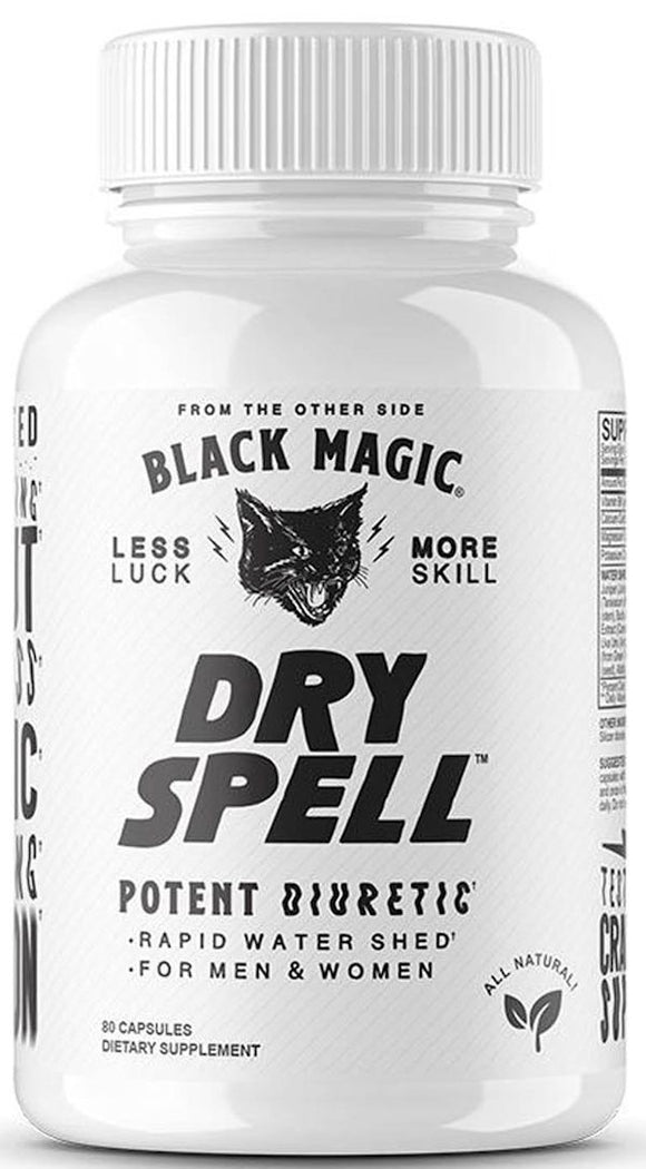 Black Magic Supply Dry Spell Natural Diuretic 80 Capsules|Diuretics|Mass For Life|