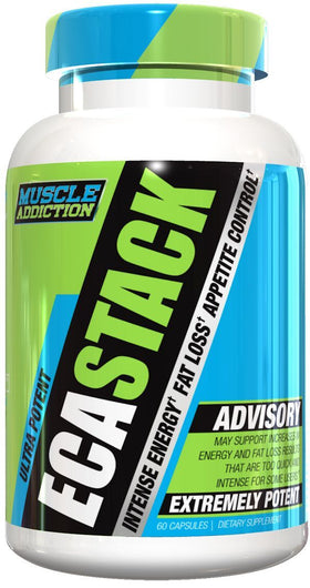 Muscle Addiction ECA Stack 60 caps|Fat Burner|Mass For Life|