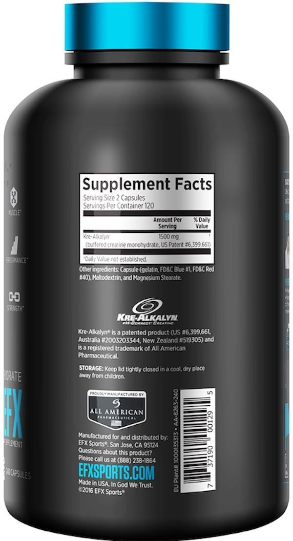 EFX Sports Creatine EFX Sports Kre-Alkalyn 240 Capsules