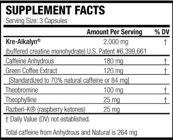 EFX Sports Kre-Alkalyn Hardcore 120 caps.|Creatine|Mass For Life|
