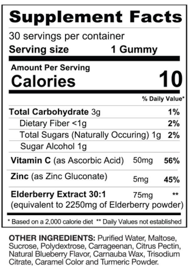 Gaspari Nutrition Elderberry Immunity Gummies immune system. fact