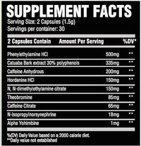 Chemix Energy pre-workout fact