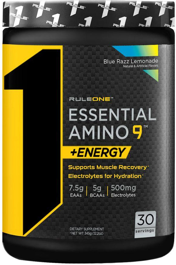 Rule One Essential Amino 9 +Energy 30 servings|BCAA|Mass For Life|