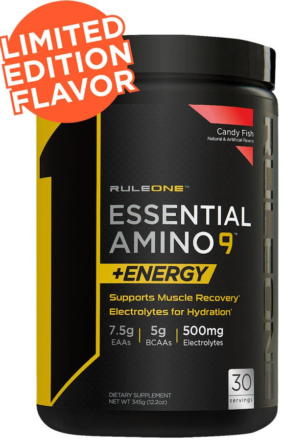 Rule One Essential Amino 9 +Energy 30 servings|BCAA|Mass For Life|