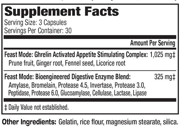 MuscleMeds Feast Mode 90 Capsules|Muscle Growth|Mass For Life|