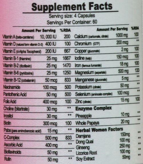 Body and Fitness For Women Only Multi Vitamins|Multi Vitamin|Mass For Life|