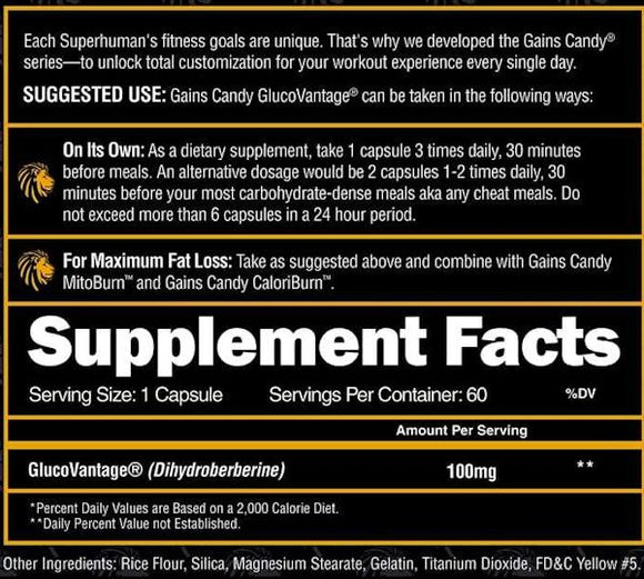 Alpha Lion Gains Candy GlucoVantage|Sugar Control|Mass For Life|