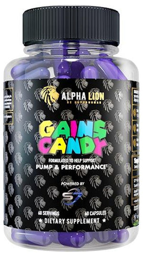 Alpha Lion Gain Candy S7 Pump Performance 60 Capsules|Muscle Pumps|Mass For Life|