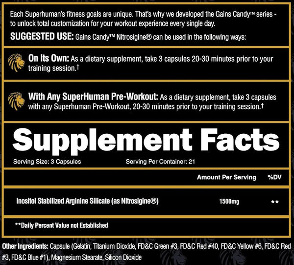 Alpha Lion Gains Candy Nitrosigine Pump Performance fact