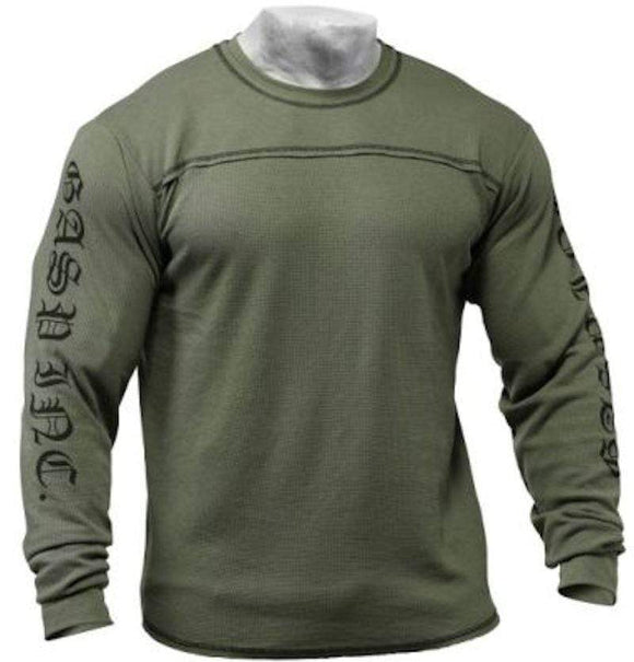 GASP Men's Thermal Longsleeves Wash Green|Men Clothing|Mass For Life|