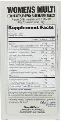 GAT Sports Multi Vitamin GAT Sports Women's Multi Vitamin 30 Tabs